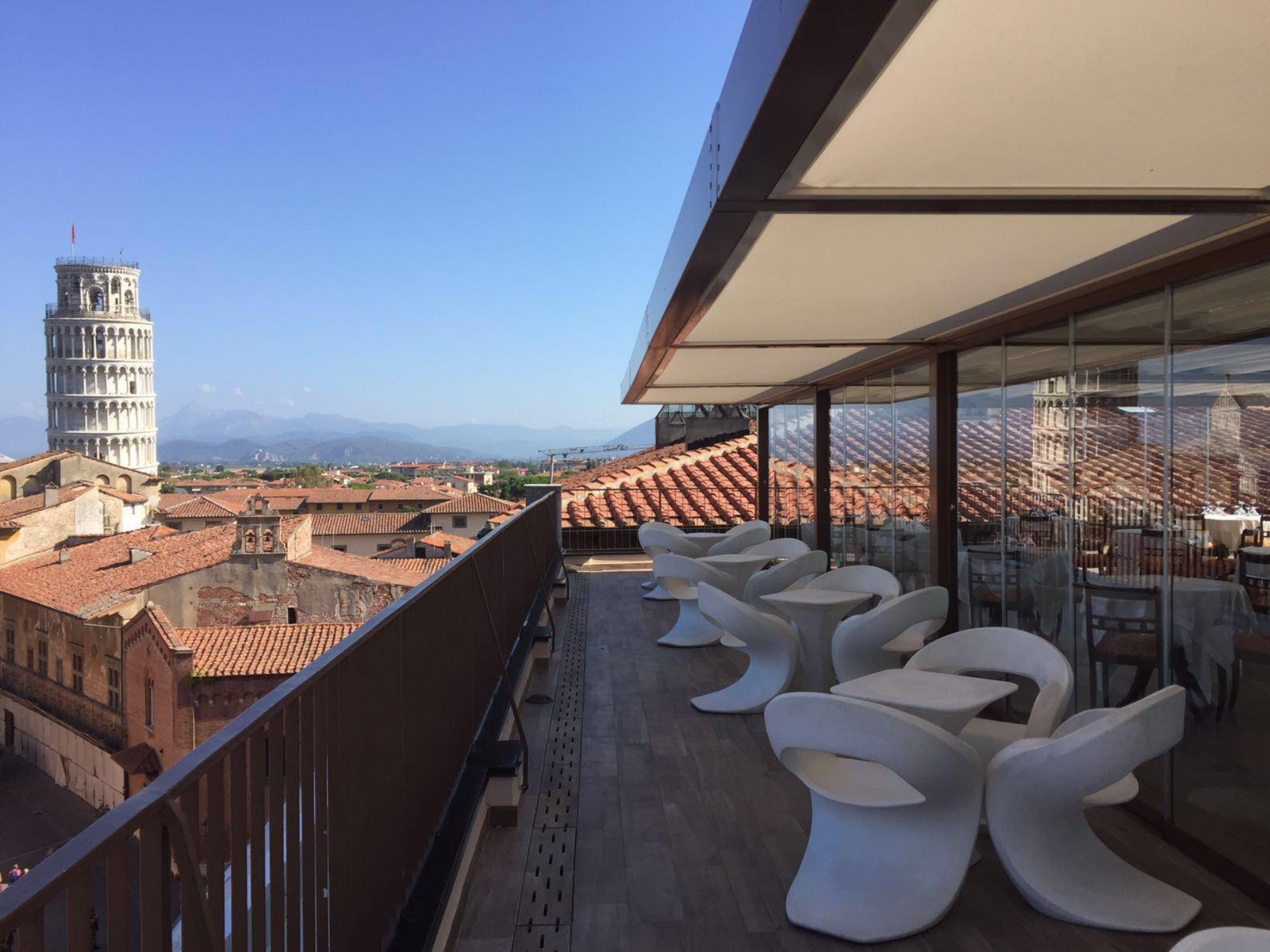 Grand Hotel Duomo Pisa terrazza panoramica vista torre di Pisa