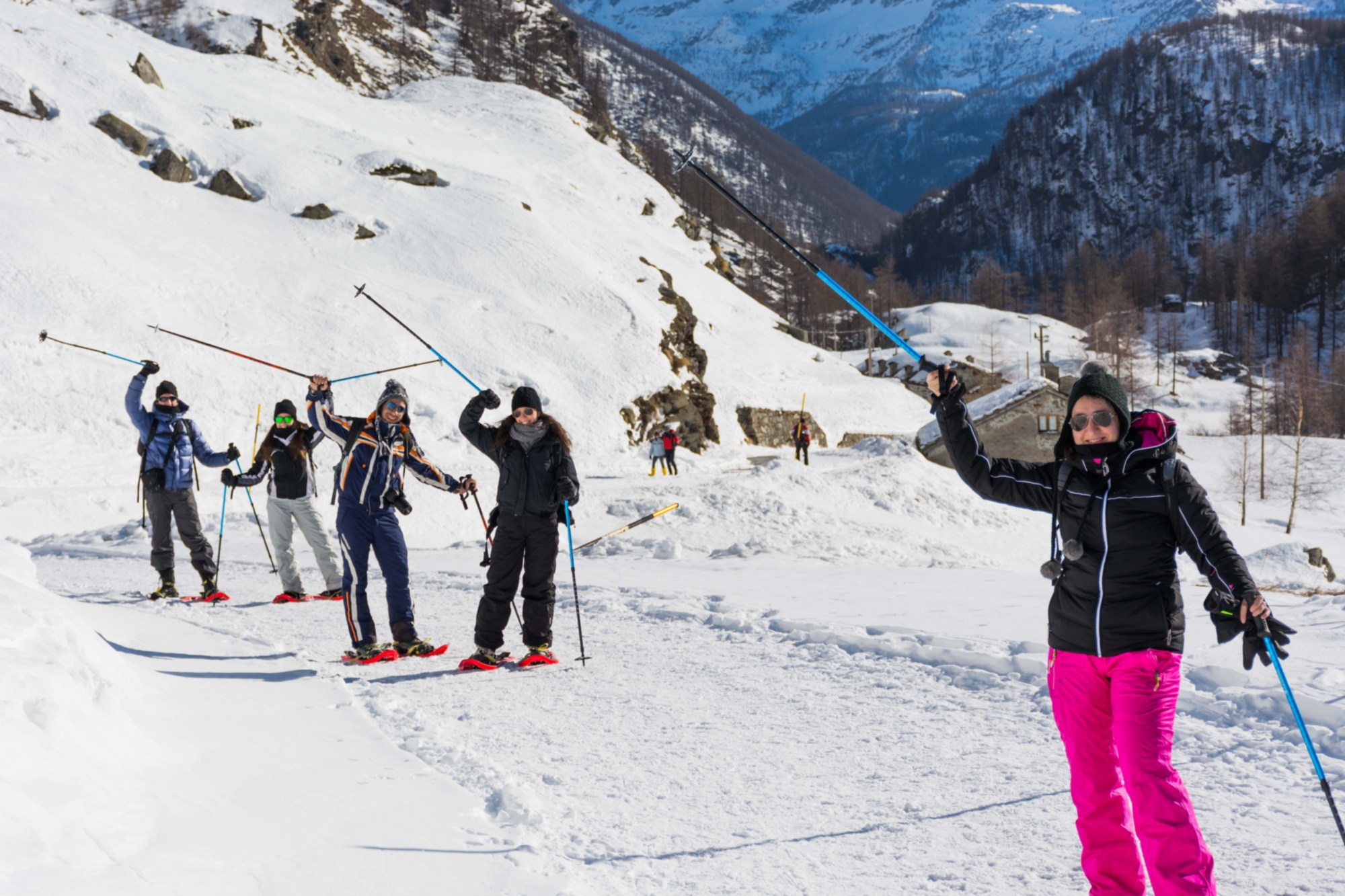 Schneeschuhwanderung in den Bergen Pistoias