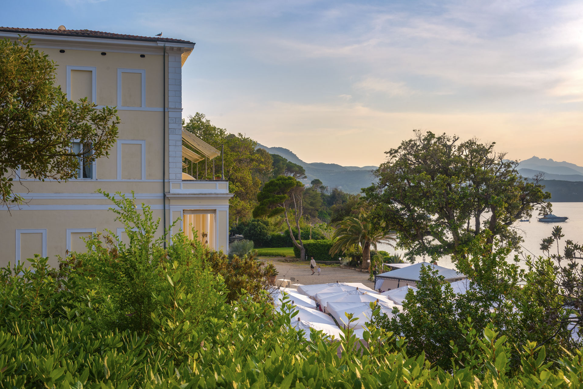 Il fianco di Villa Ottone a Portoferraio