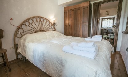 La camera da letto di Casa di Tecla a Roccalbegna
