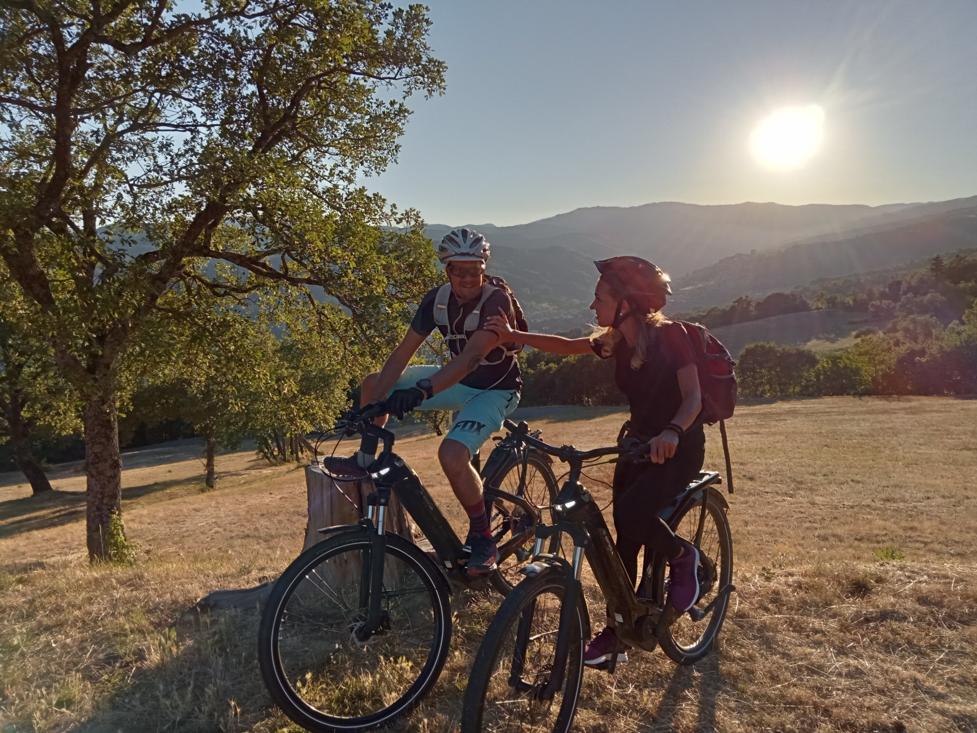 Sunset by bike