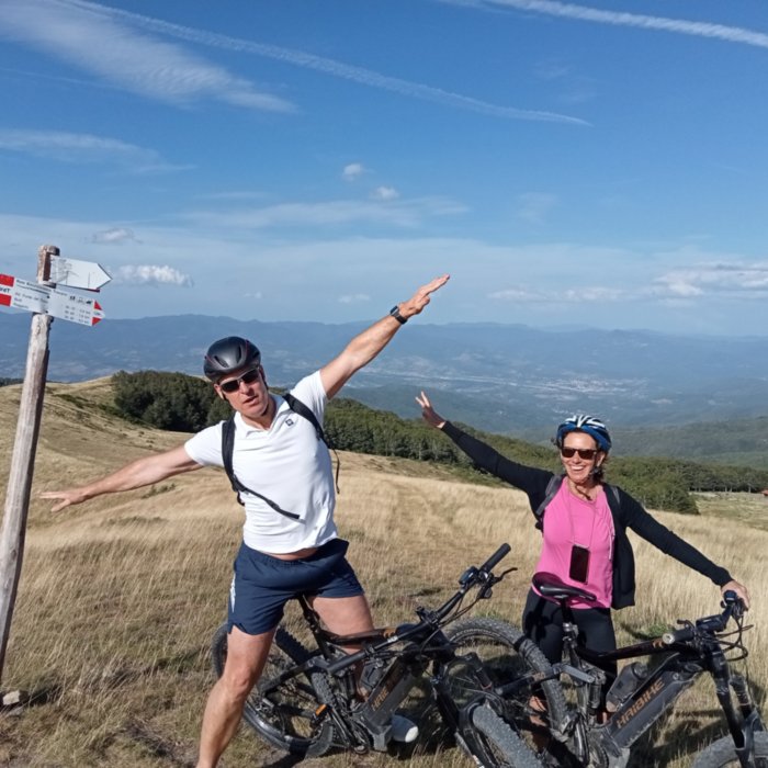 E-bike tour verso la croce del Pratomagno