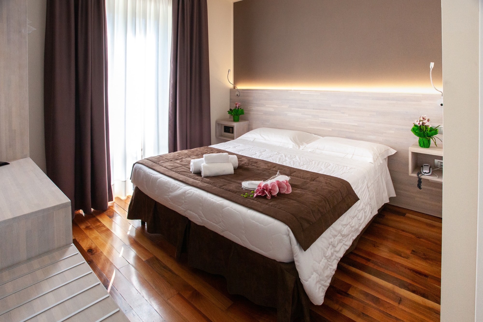 Le comode camere dell'Hotel Il Giardino di Bibbiena