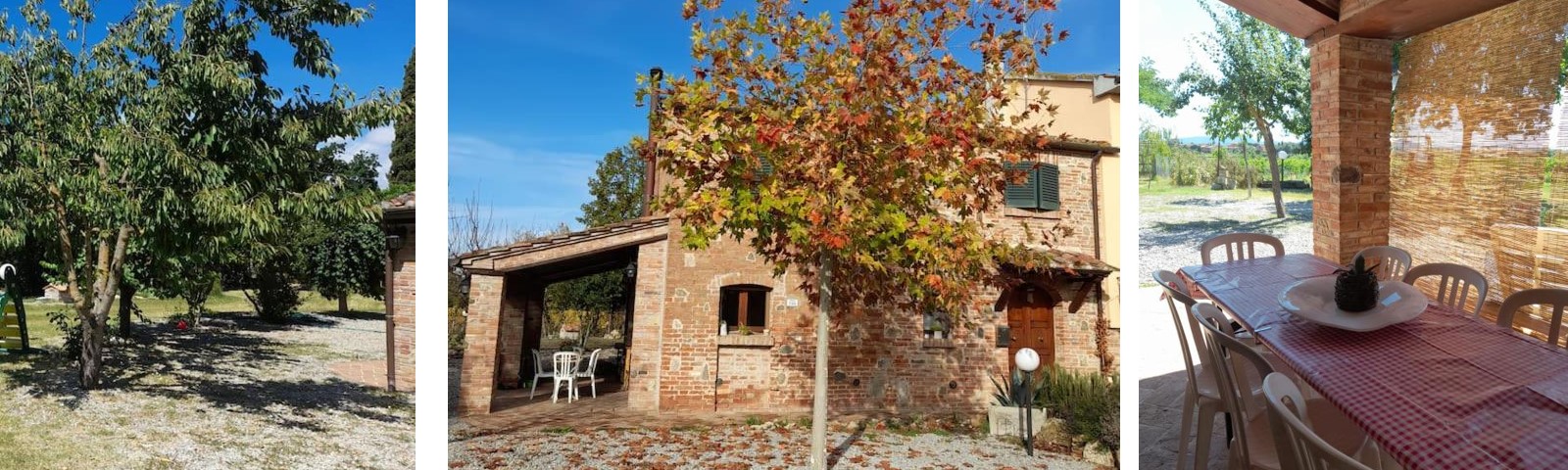 Casa vacanza fino a 5 persone sulle colline della Valdichiana, con ampio spazio esterno nella natura e i suoi colori