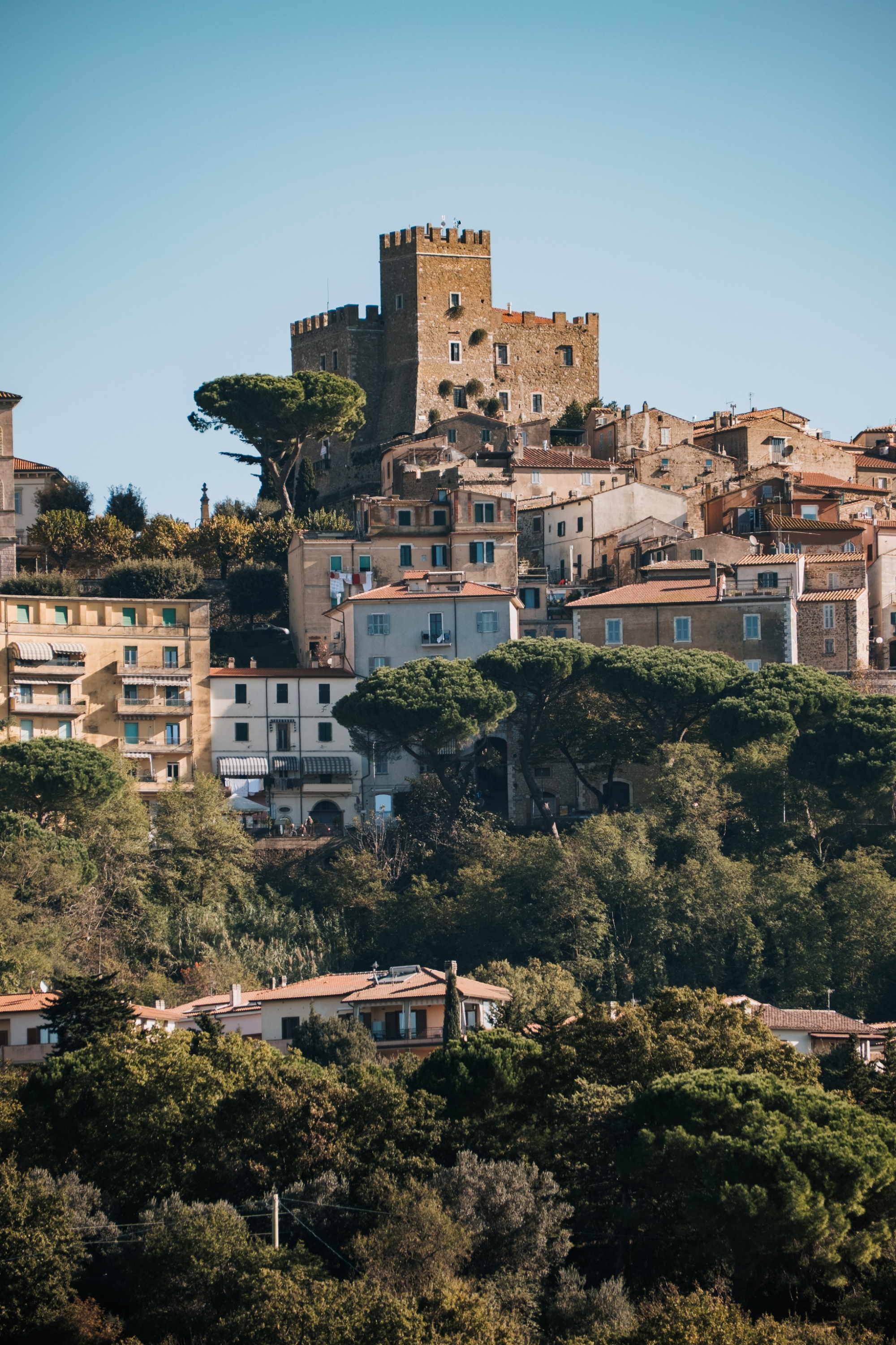 Immagine panoramica del cemtro storico di Manciano