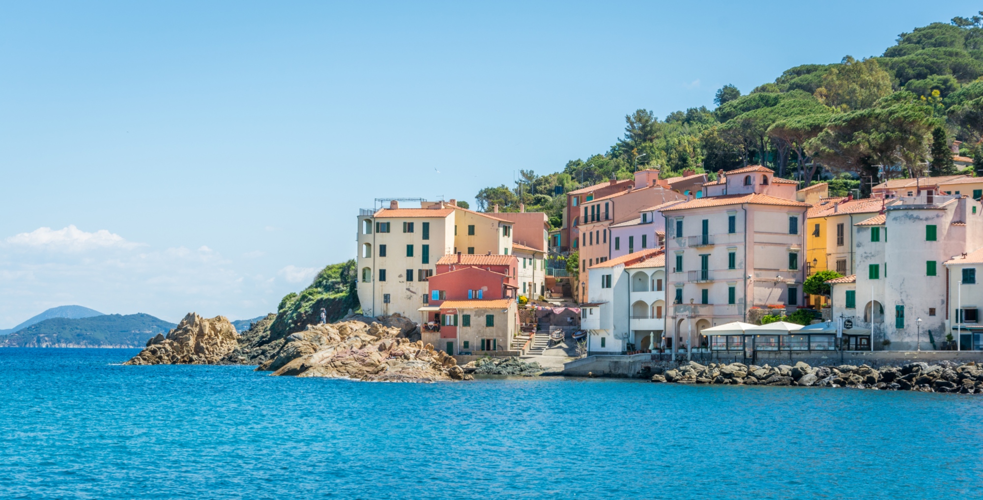 View of the town of Marciana Marina