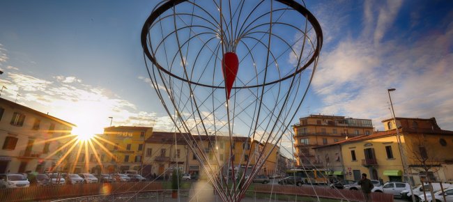 Montgolfiere auf der Piazza Ciardi