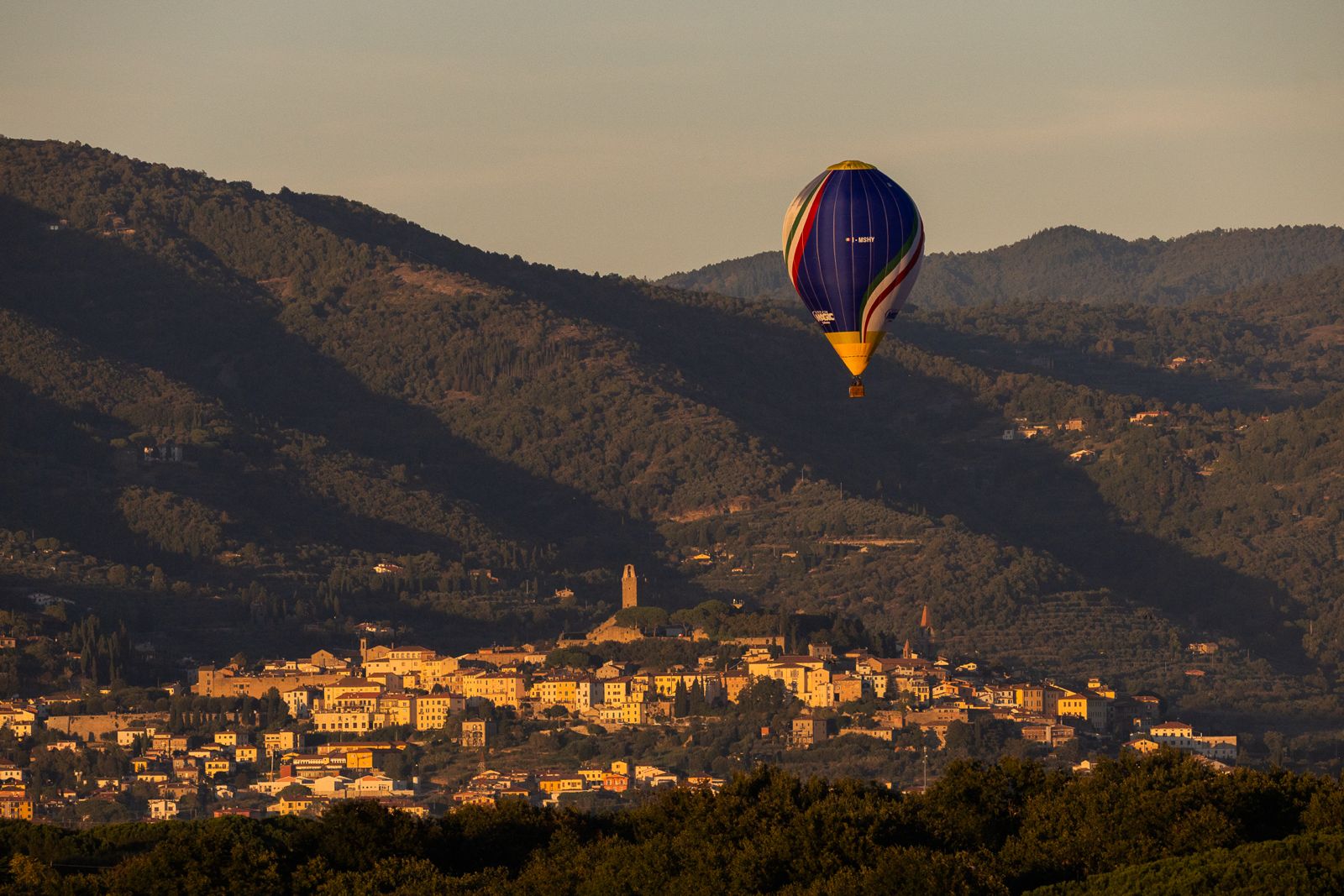 Una mongolfiera in volo