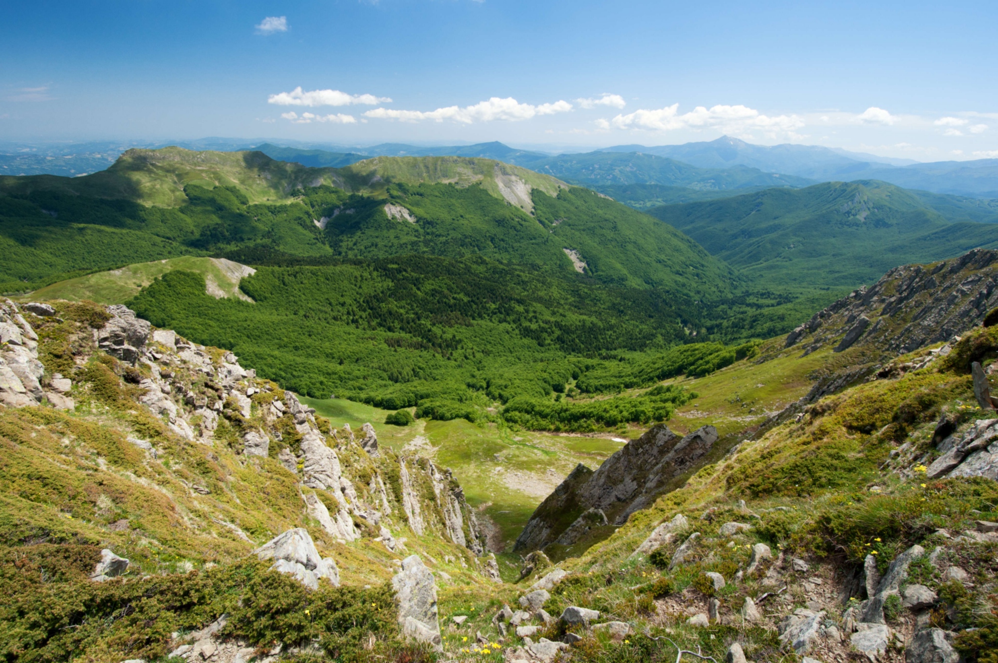 Person vor Bergpanorama