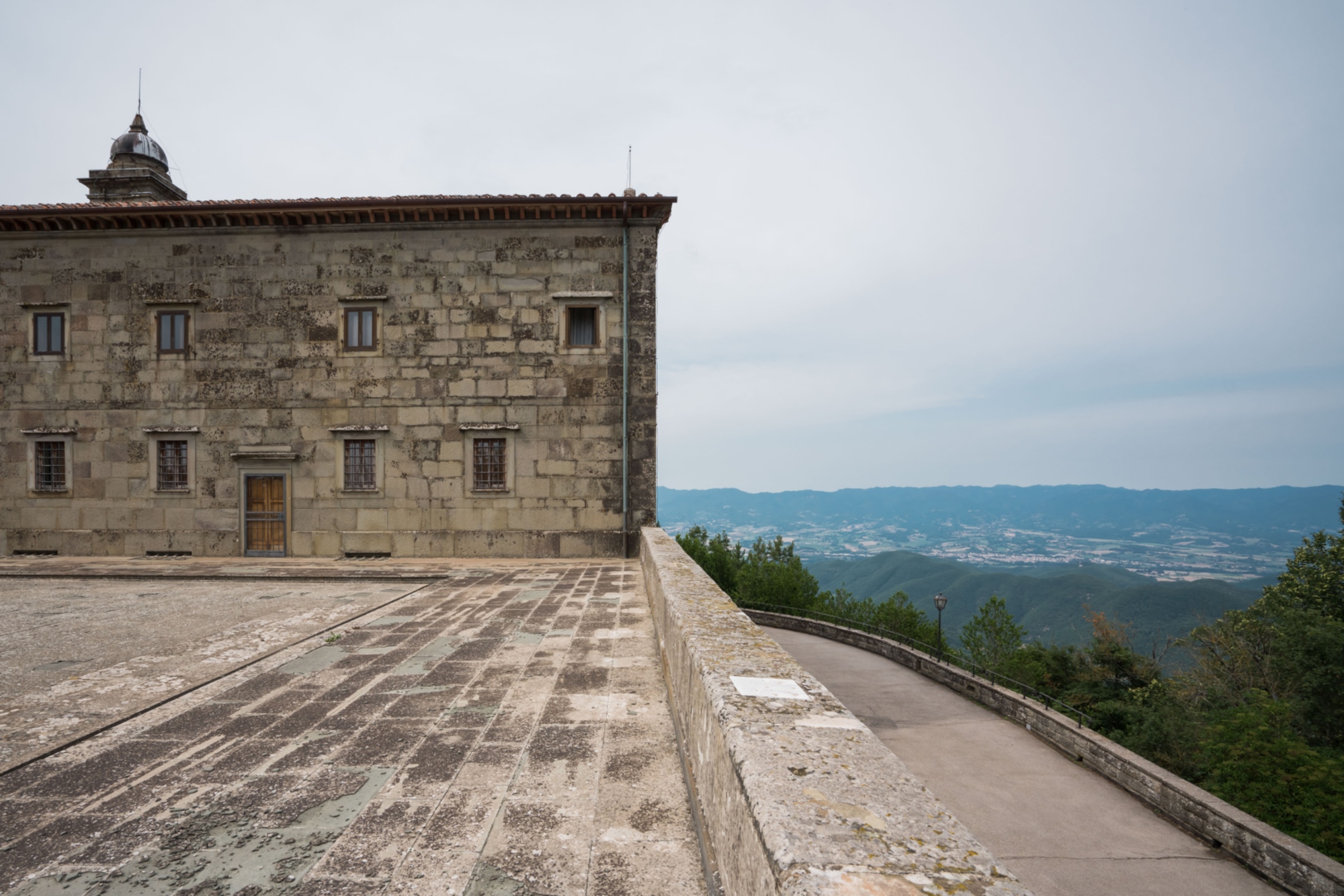 La vista sulla vallata a Monte Senario