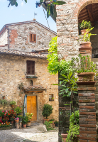 Dettaglio del Borgo di Montefioralle, uno dei Borghi più belli d'Italia, nel cuore del Chianti e della Toscana