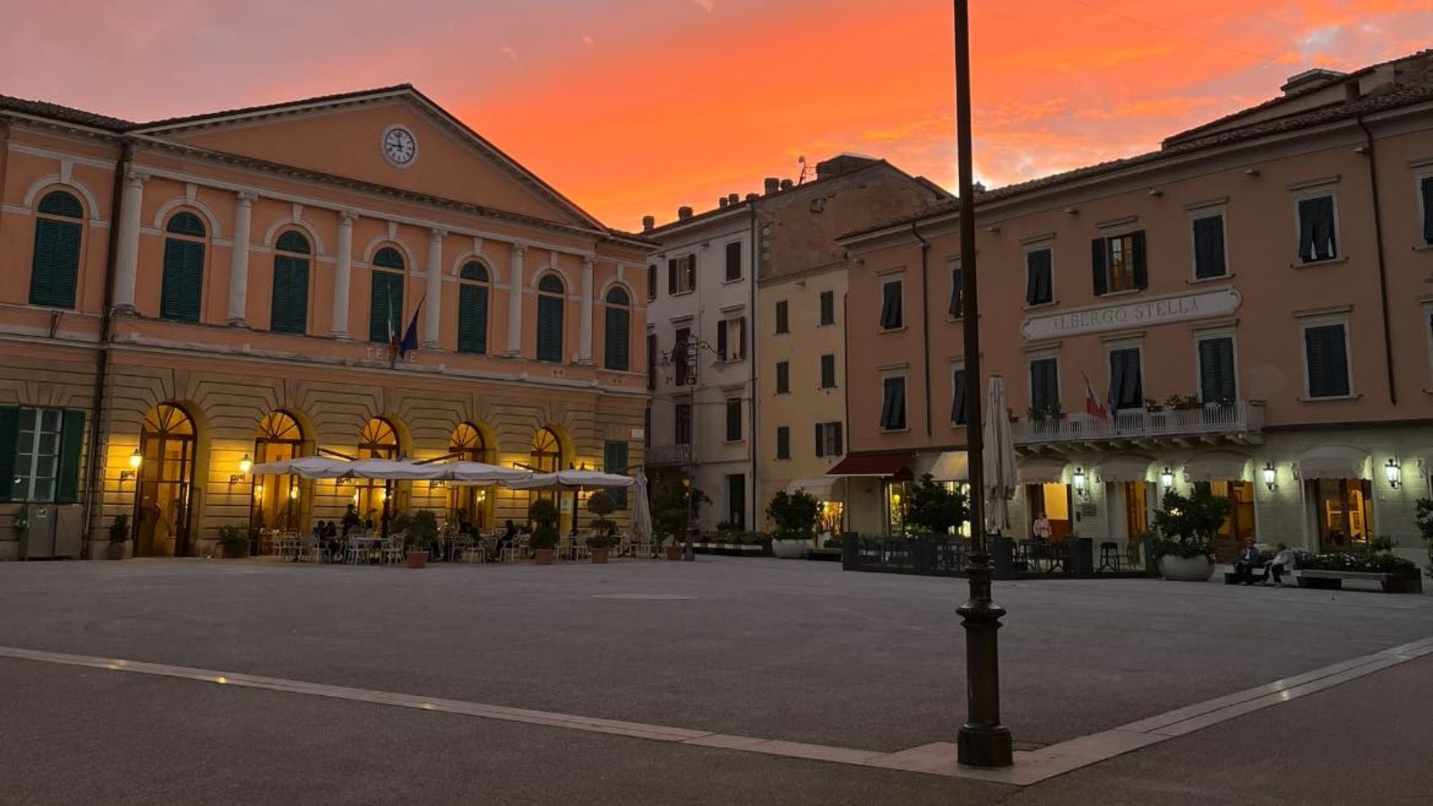 piazza centrale di Casciana Terme