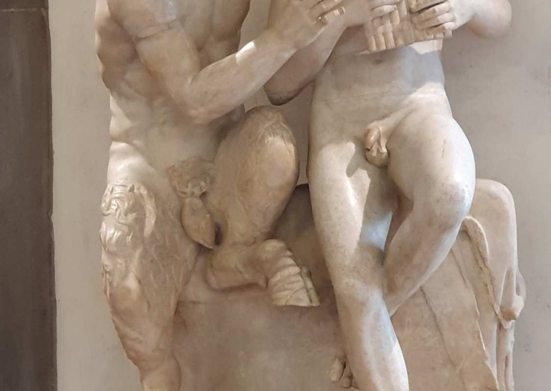 Pan und Daphnis in den Uffizien