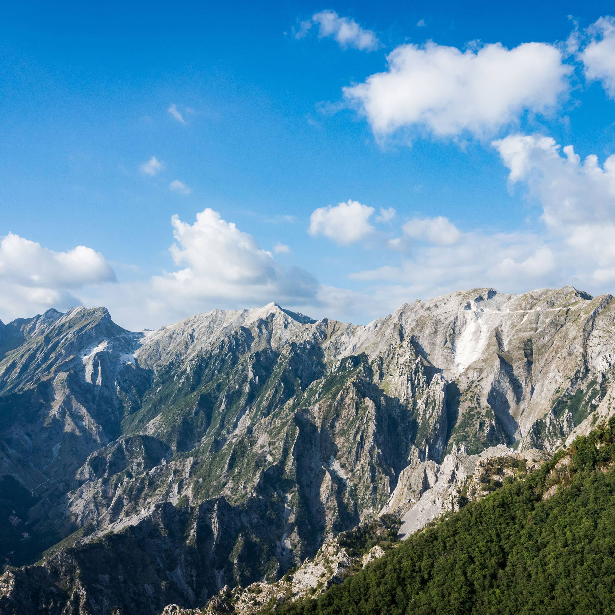 Veduta delle Alpi Apuane