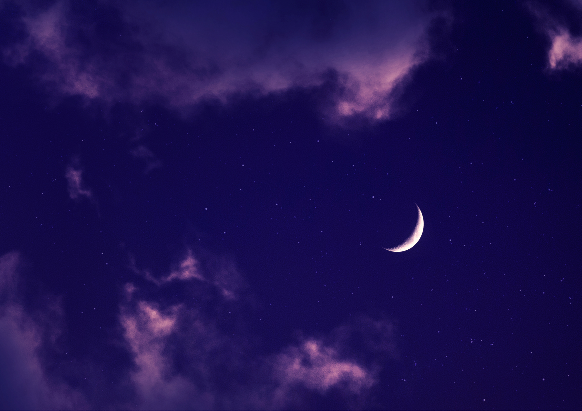 Cielo stellato con luna