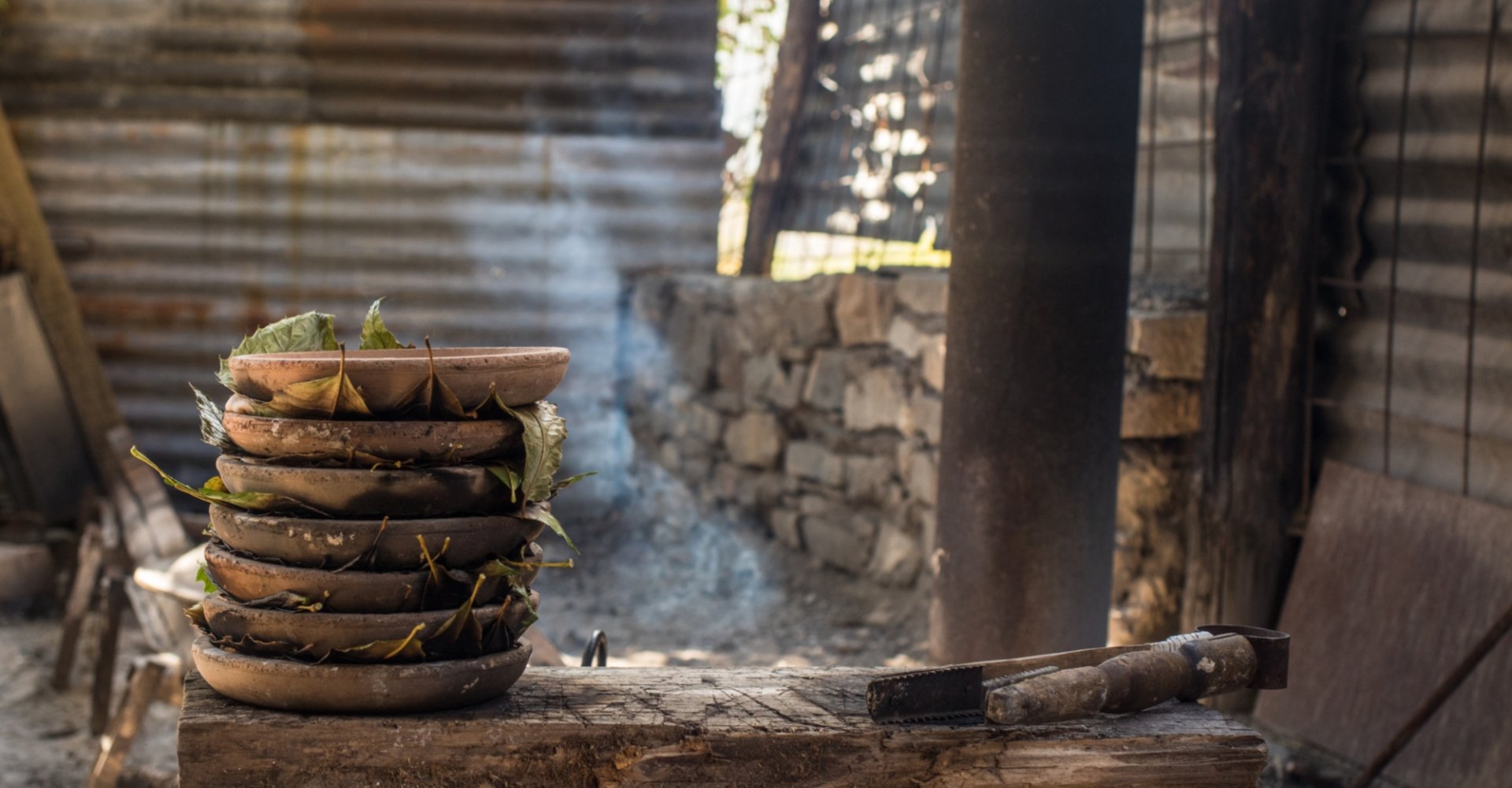 Patone cooked in chestnut leaves