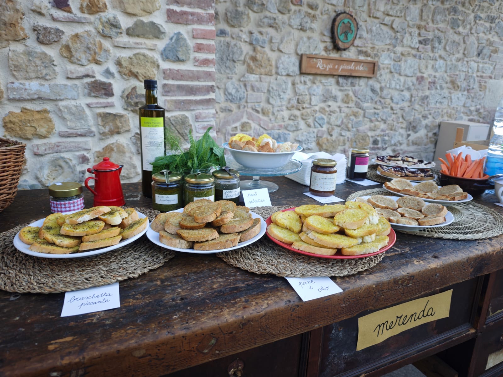 Degustazione bruschette olio evo