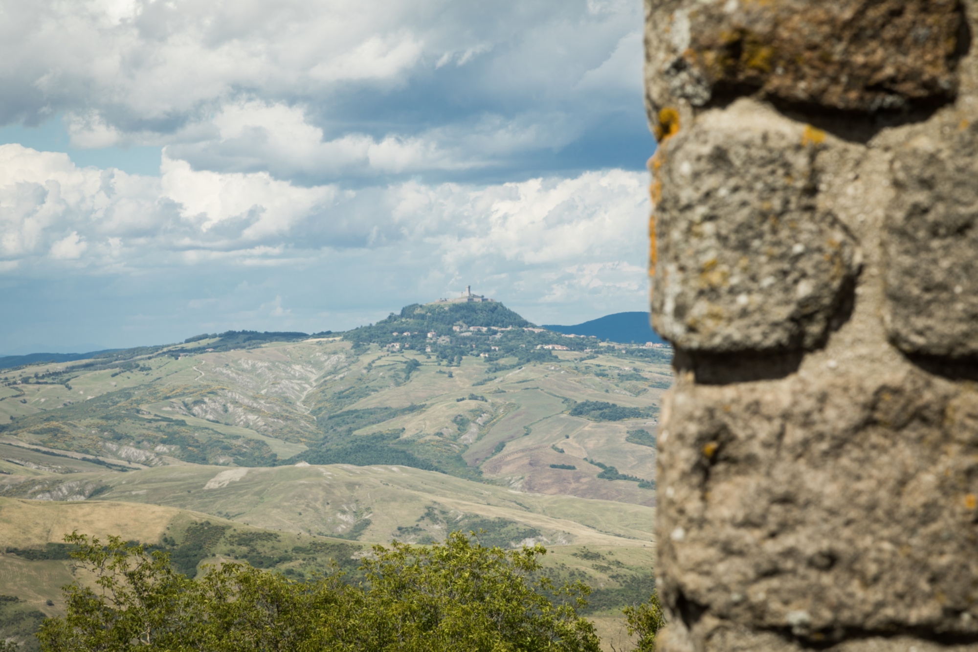 Blick auf Radicofani vom Monte Amiata