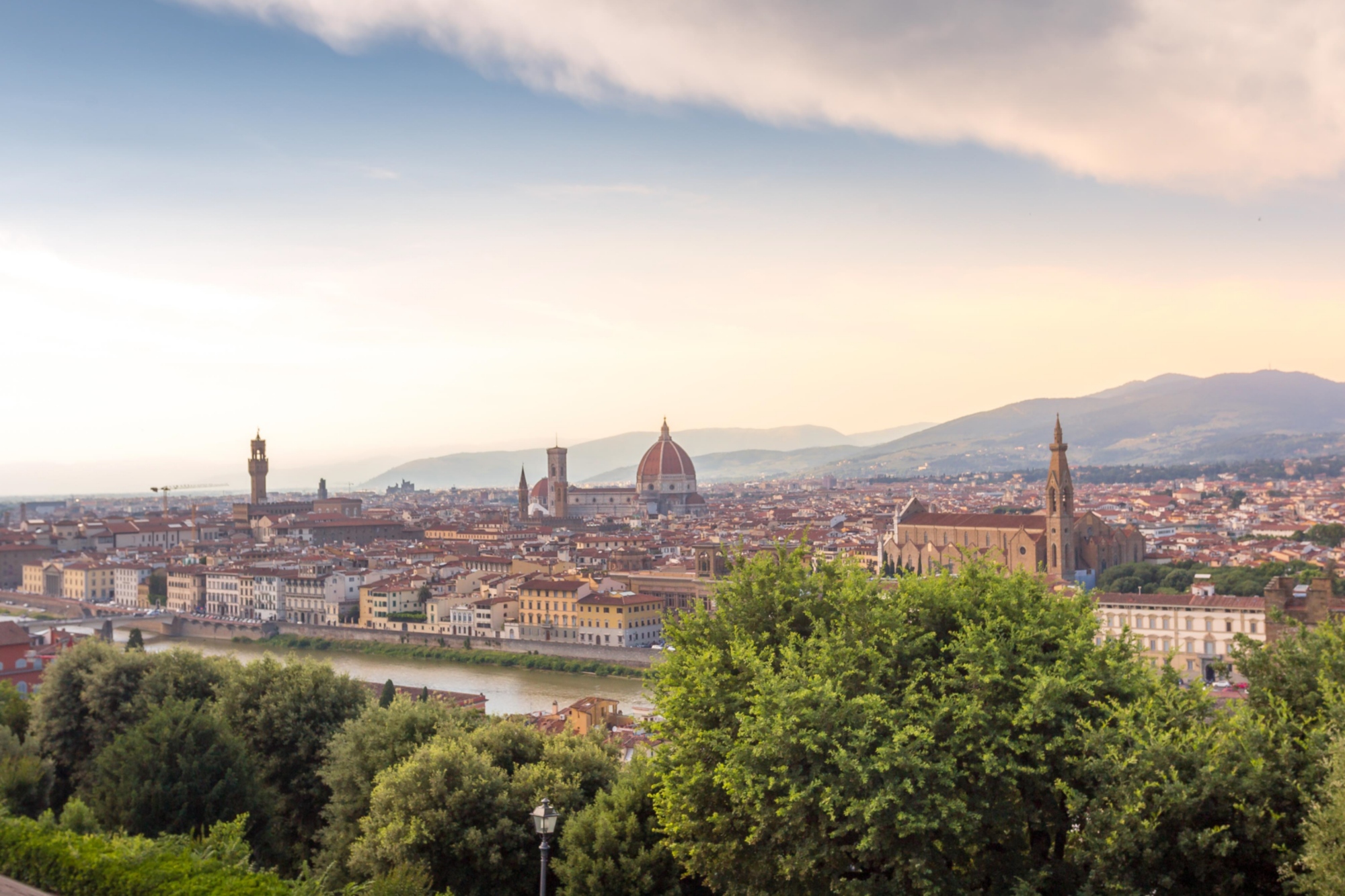 Vistas de Florencia desde Plaza Michelangelo