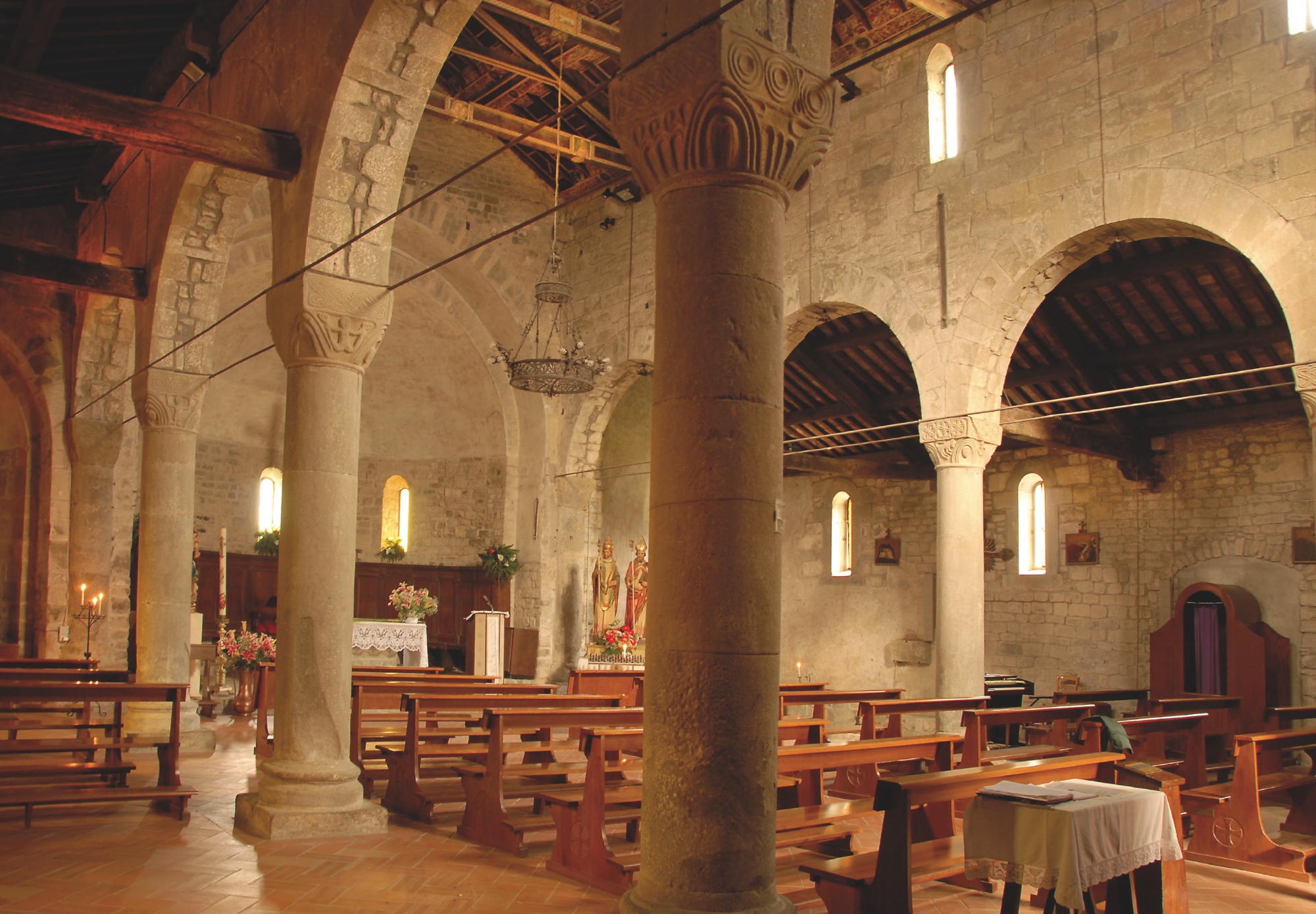 The internal area of Pieve di Codiponte