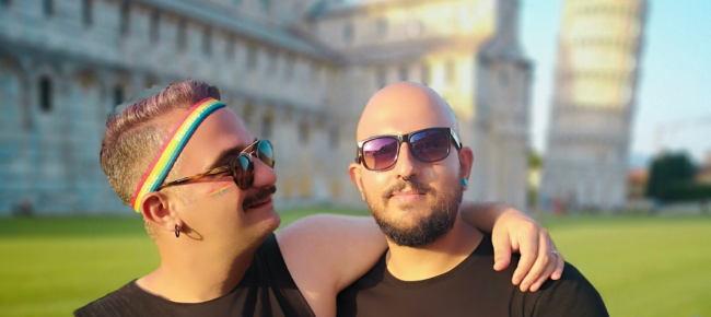 Gayly en el desfile del Orgullo de Pisa 2019