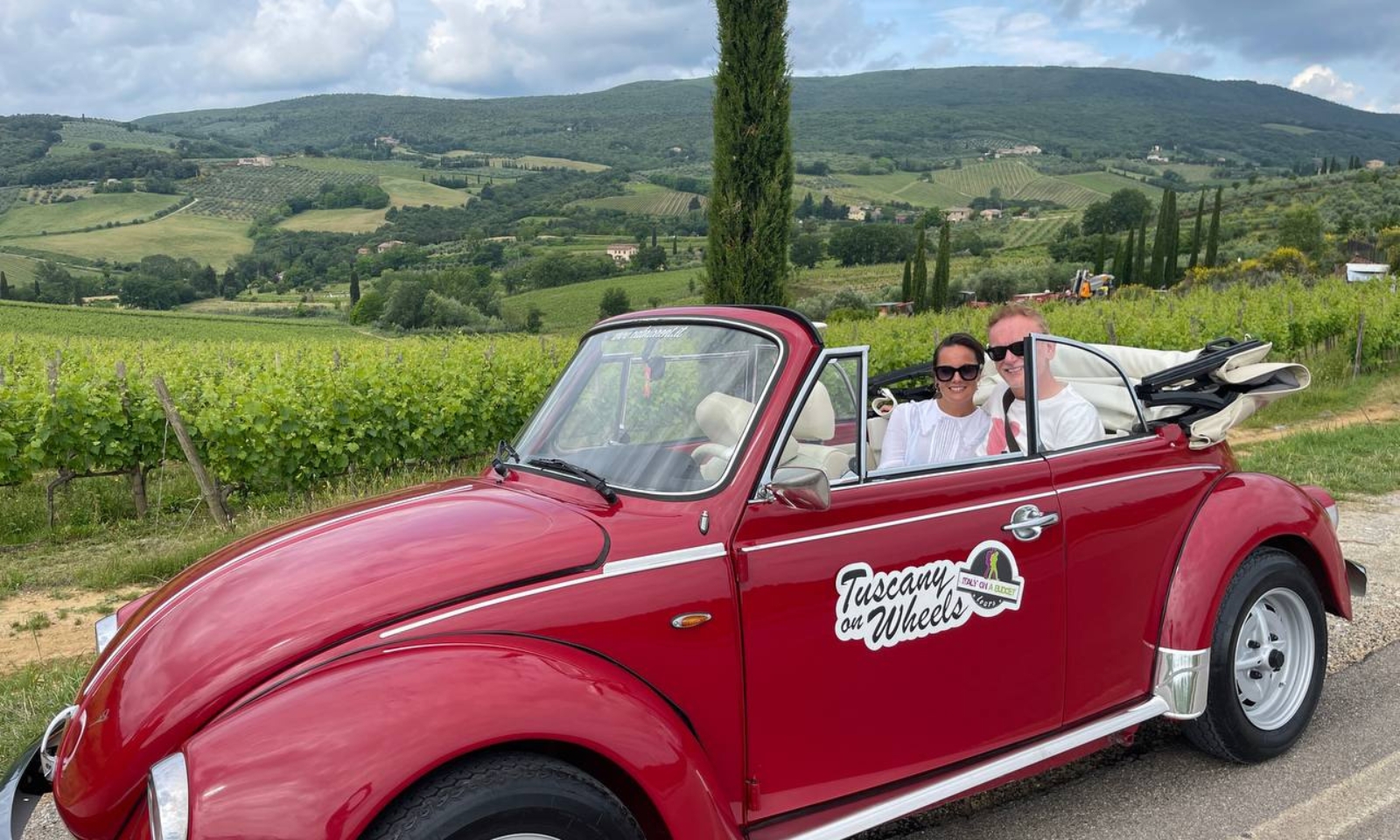 Vintage Beetle car tasting tour