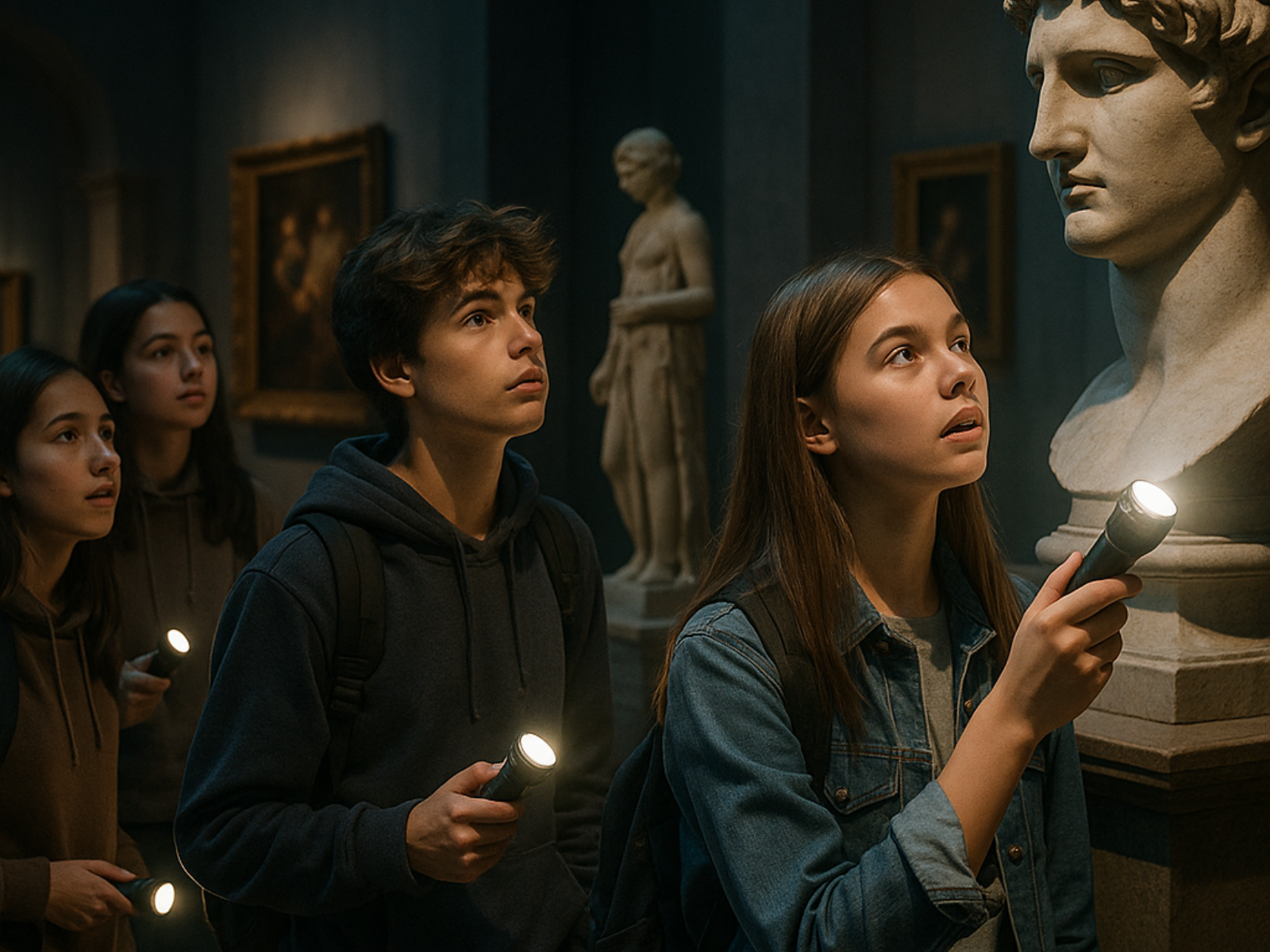 visita notturna in un museo