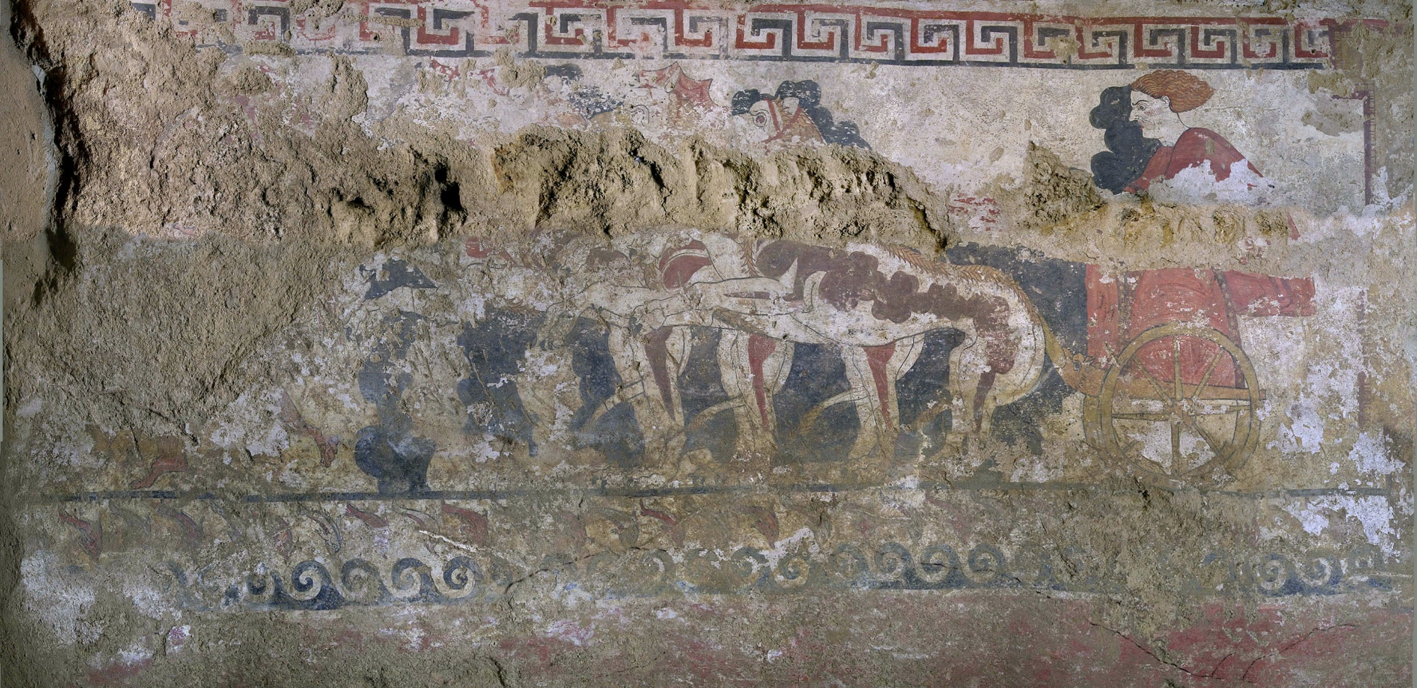 Immagine della quadriga trainata da leoni e grifoni e guidata da Charun