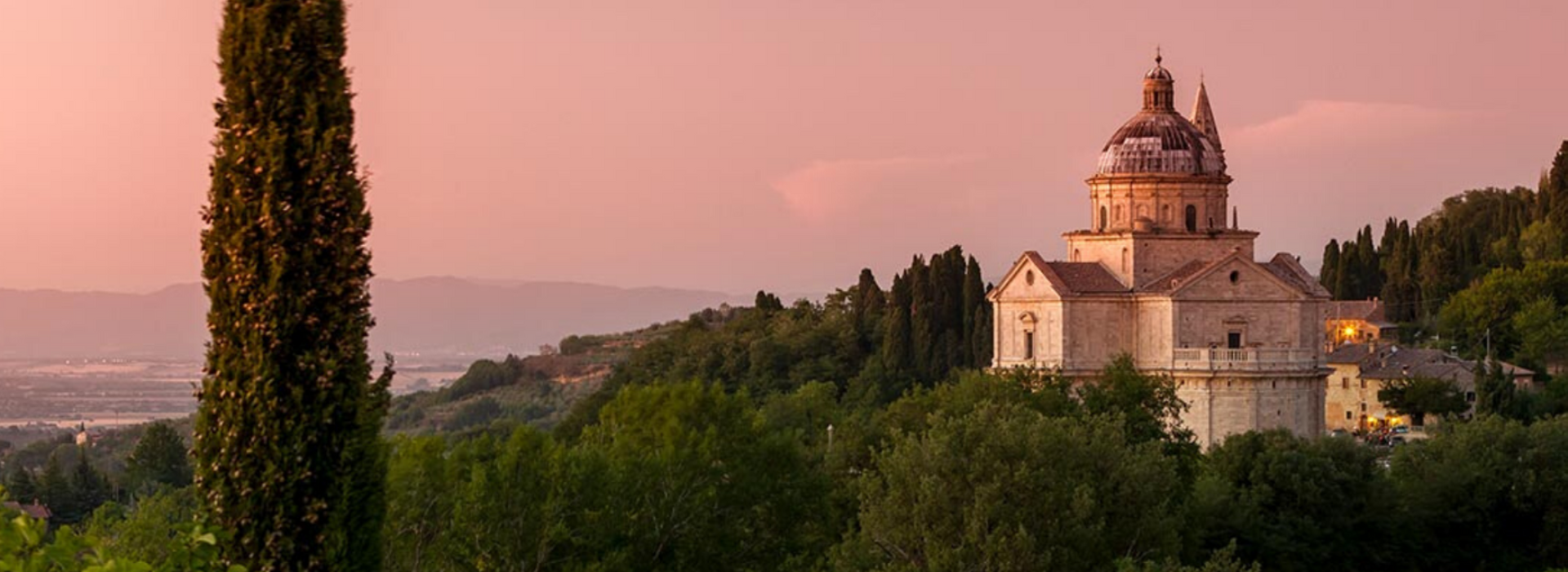 Chiesa di San Biagio al tramonto Montepulciano