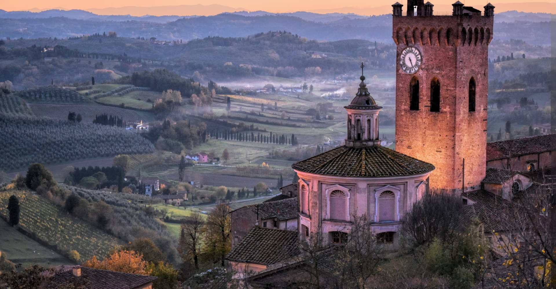 Panoramaaufnahme der Landschaft rund um San Miniato