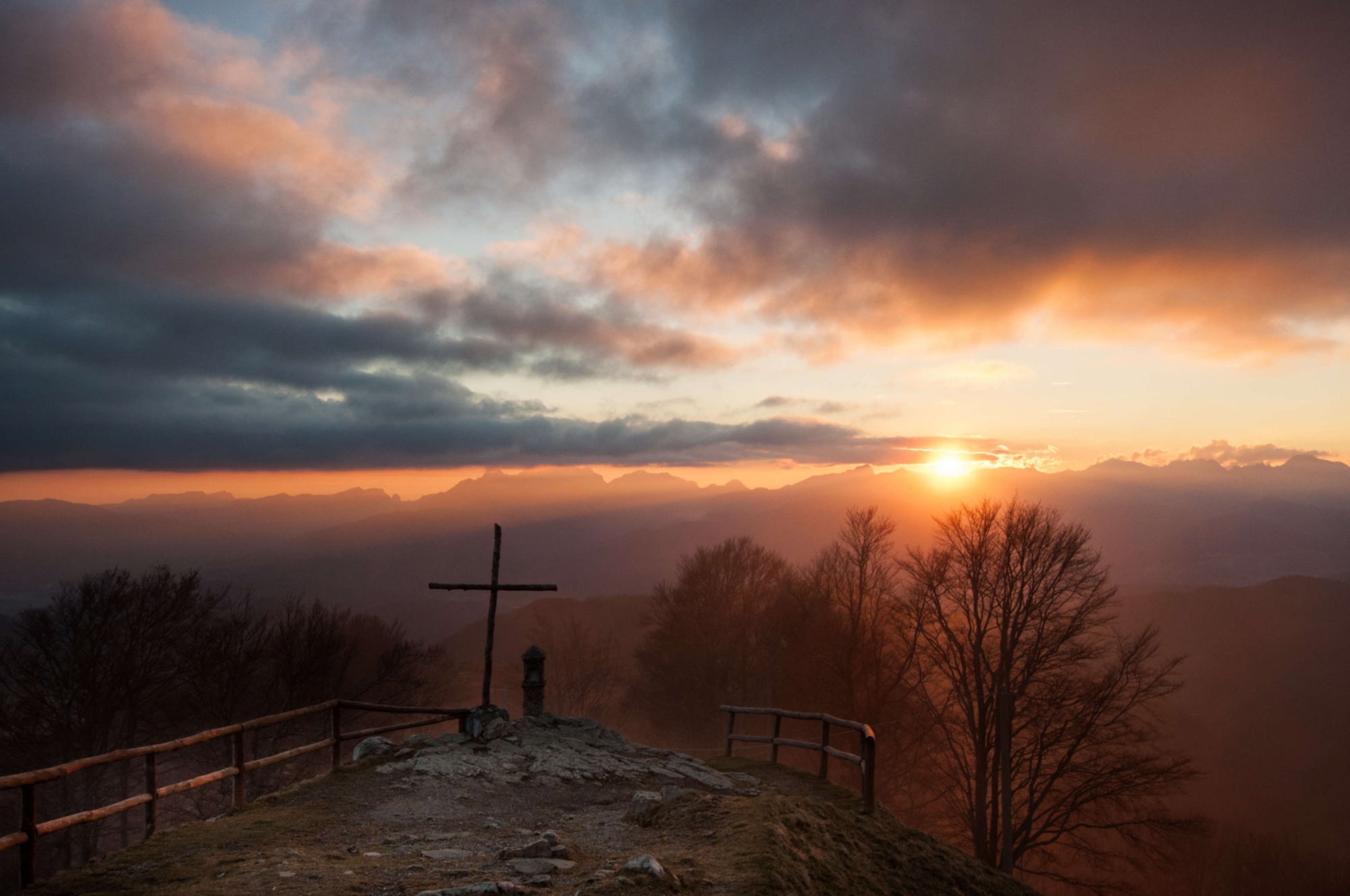 Panorama al tramonto da San Pellegrino in Alpe