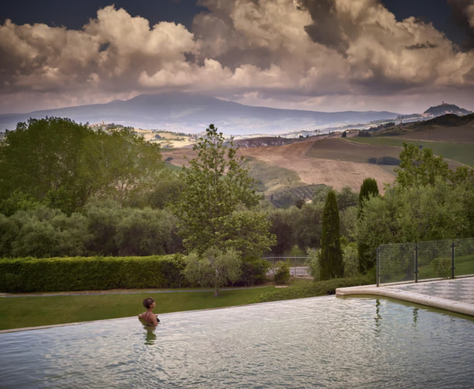 Terme Fonteverde - Bagno panoramico con vista Val d'Orcia
