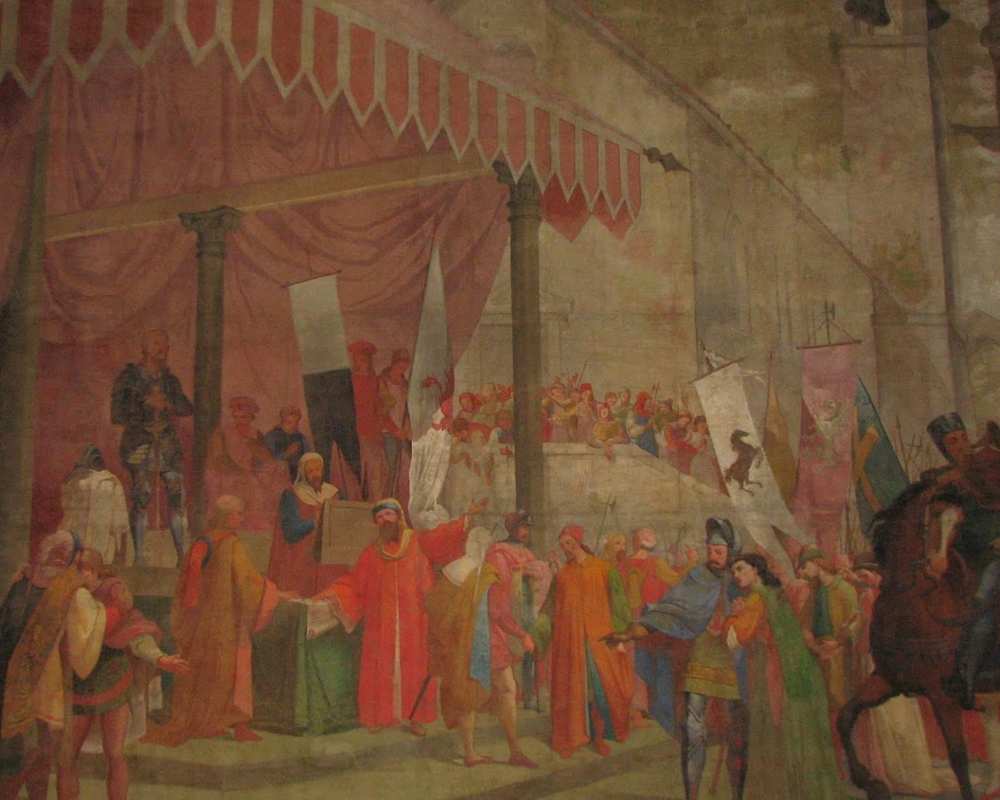 The curtain of the Teatro del Popolo in Castelfiorentino