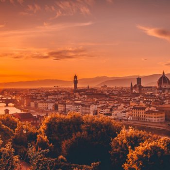 Un bellissimo tramonto a Firenze