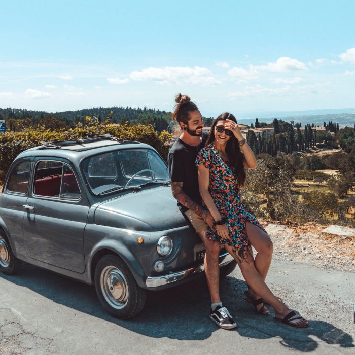 Vintage Fiat 500 tours in Chianti