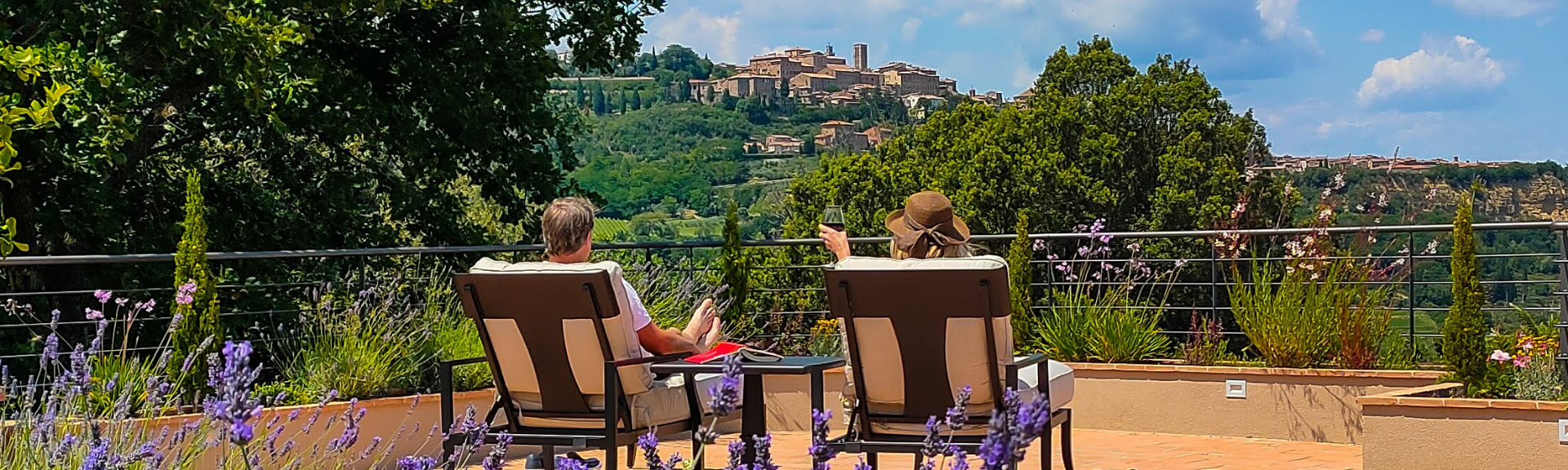 Our guests can have a relaxing stay at Fonte Martino enjoying a wonderful view of Montepulciano and the Tuscan hills
