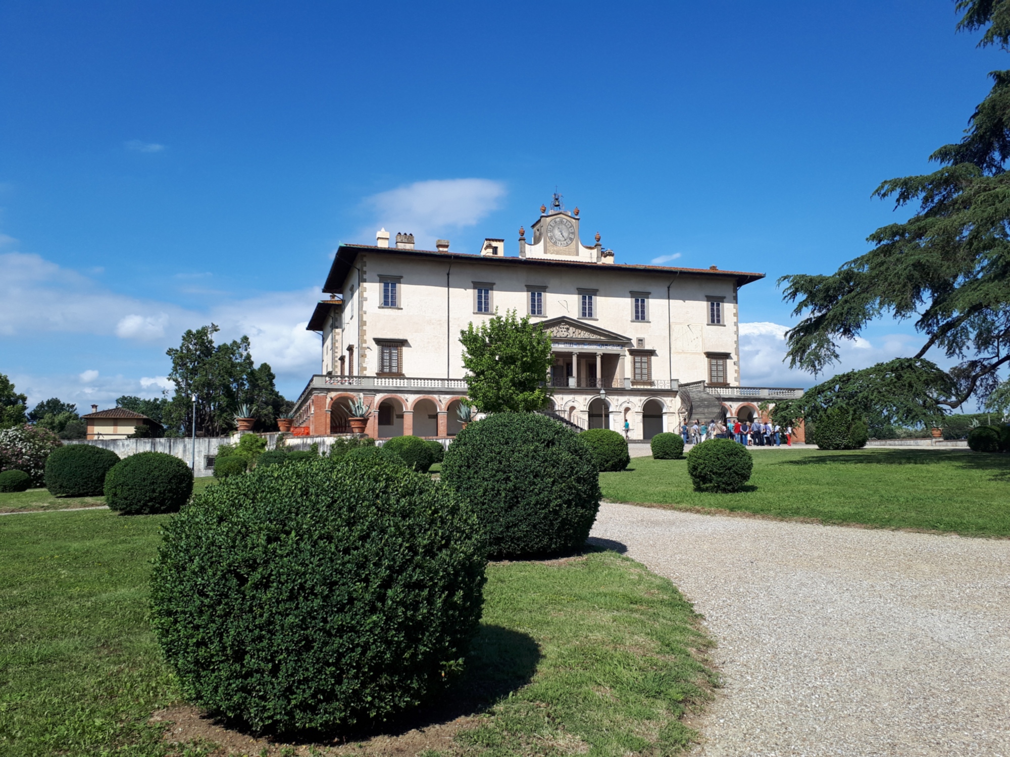 La facciata della Villa Medicea di Poggio a Caiano
