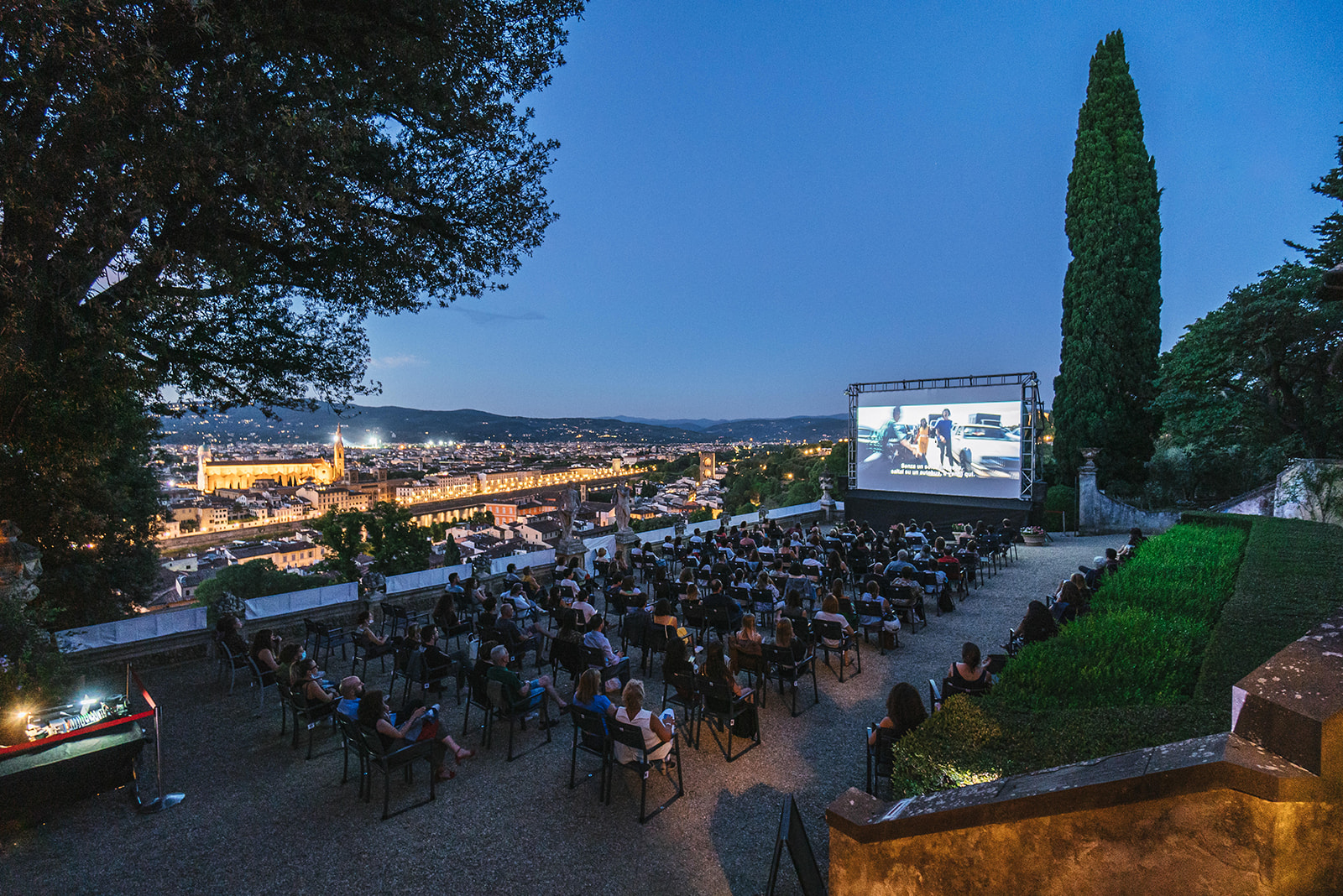Proiezione serale all'aperto per l'evento 