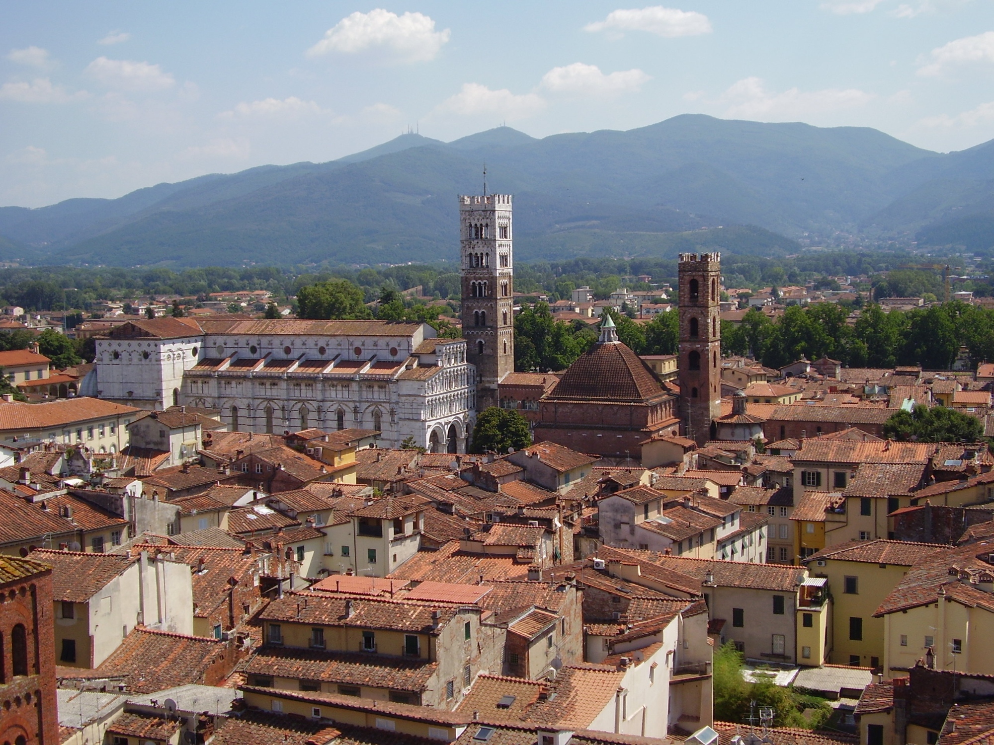 Cathedral of San Martino in Lucca seen from above with the Safari Guide tour