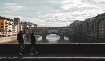 Vista del Ponte Vecchio a Firenze