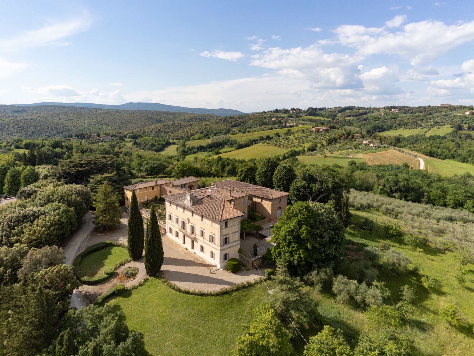 Villa Certano dall'alto
