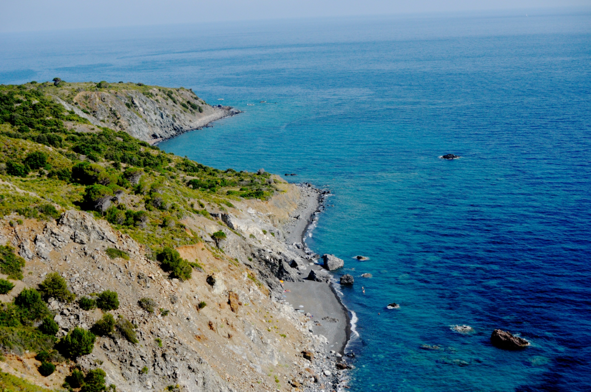 The coast of Elba Island