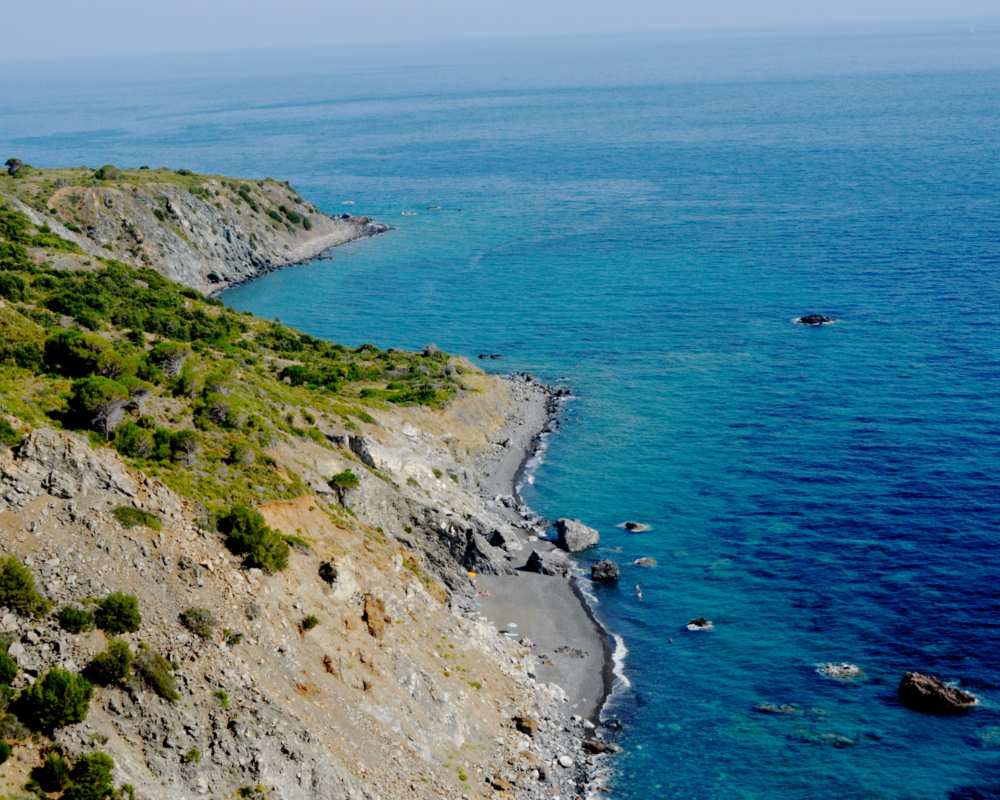 The coast of Elba Island