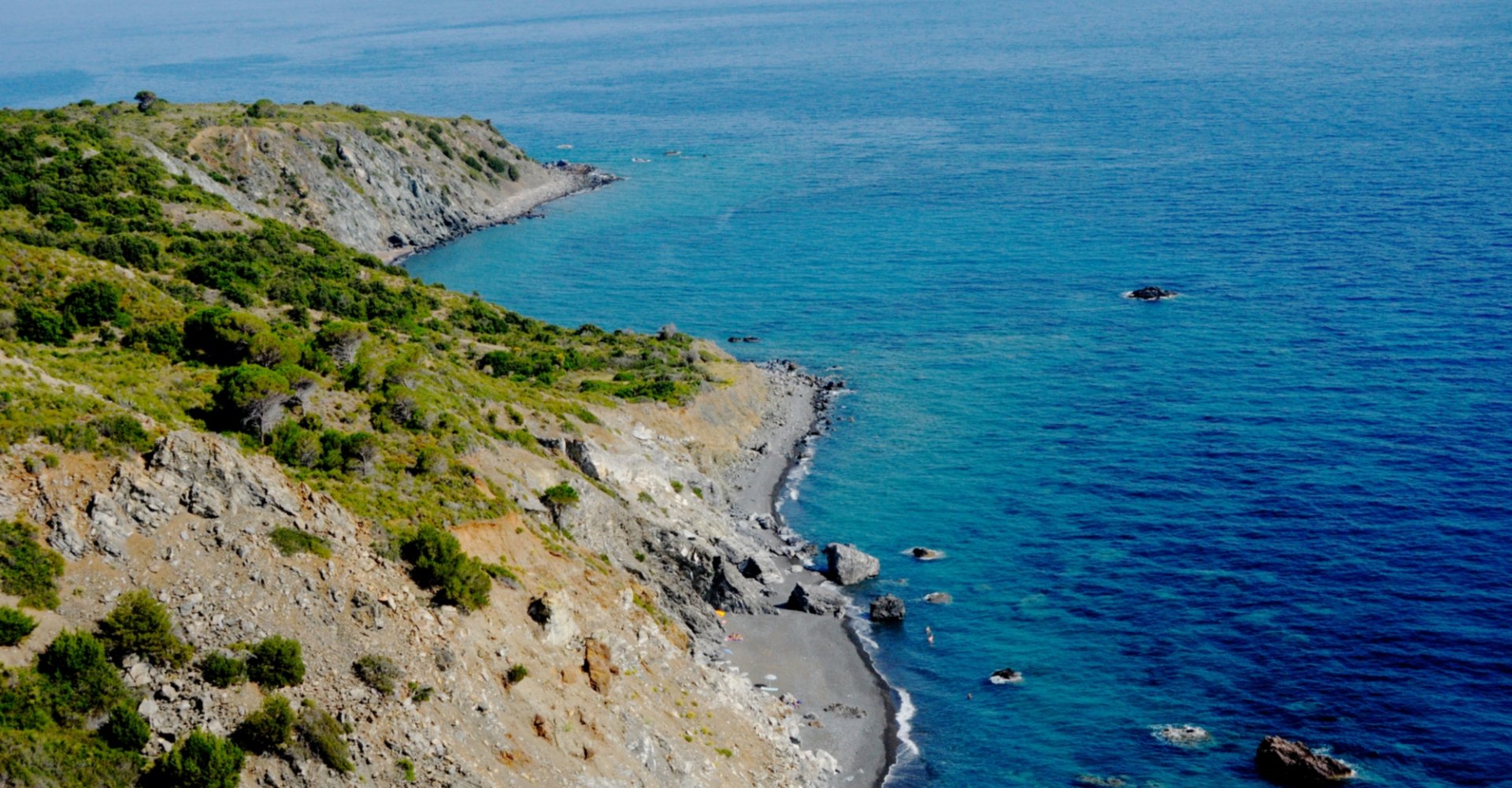 La costa de la Isla de Elba