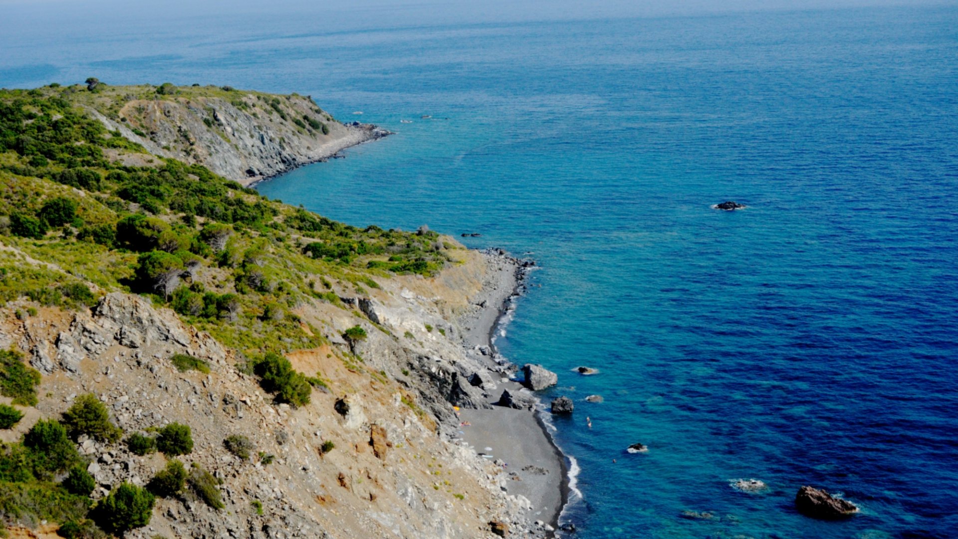 La costa de la Isla de Elba