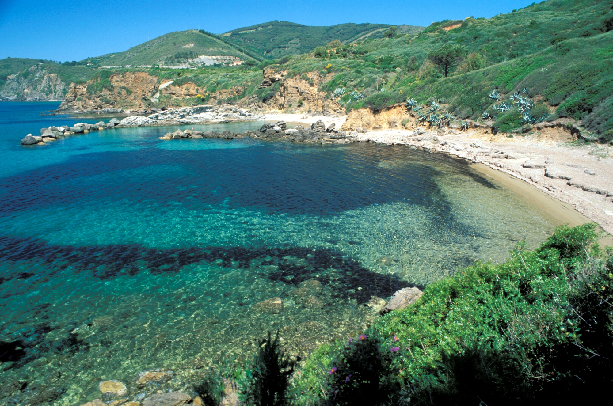 La spiaggia del Felciaio all'Isola d'Elba