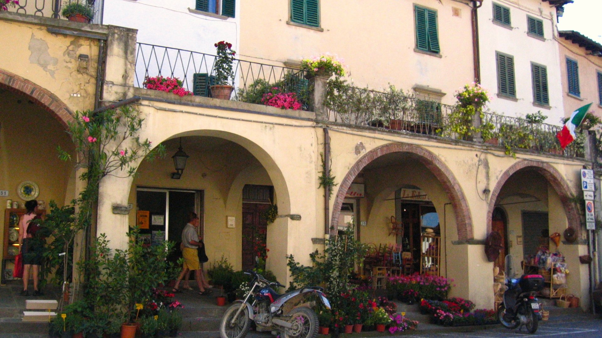 Main square of Greve in Chianti