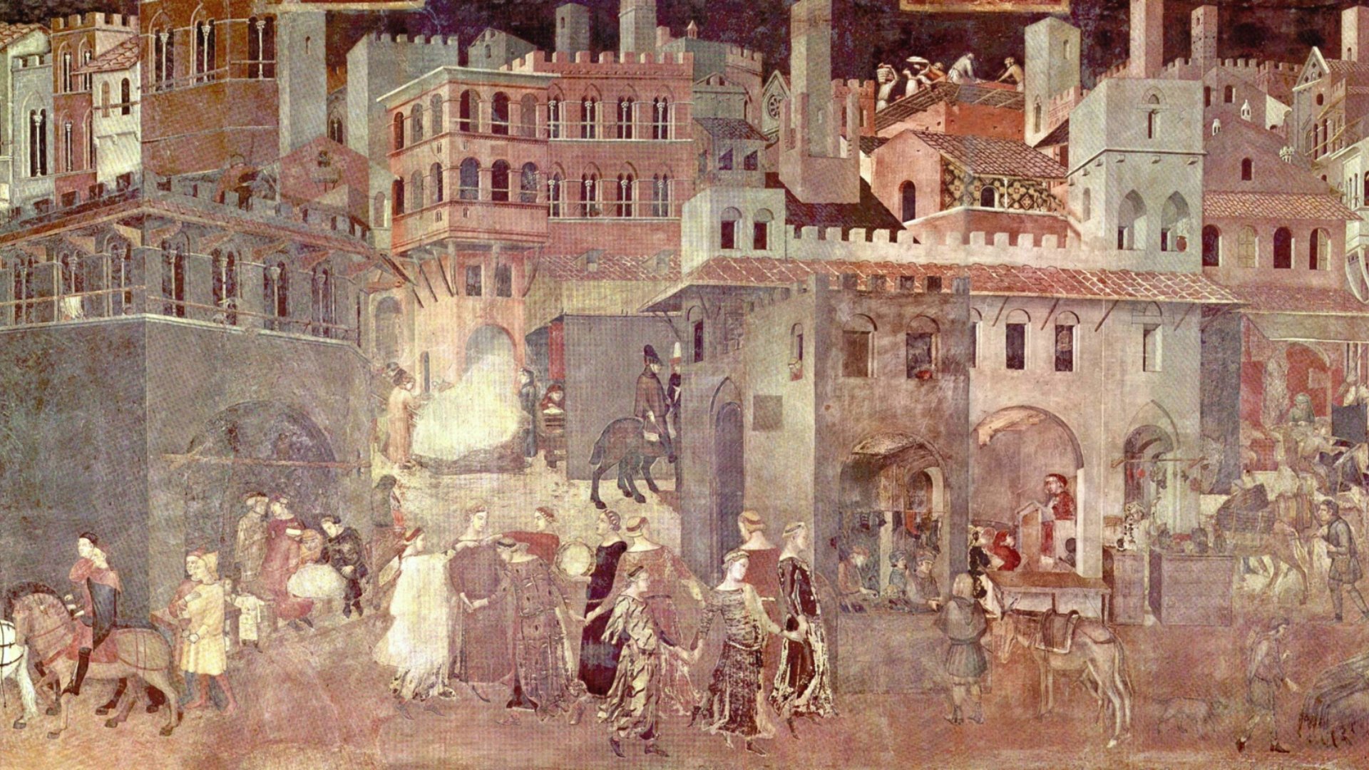 Ambrogio Lorenzetti, Wirkungen der guten Regierung in der Stadt