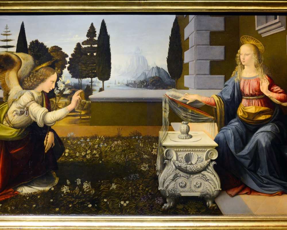 La Anunciación, Leonardo Da Vinci