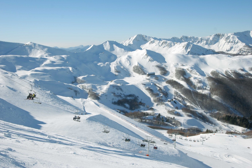 La vallata ricoperta di neve